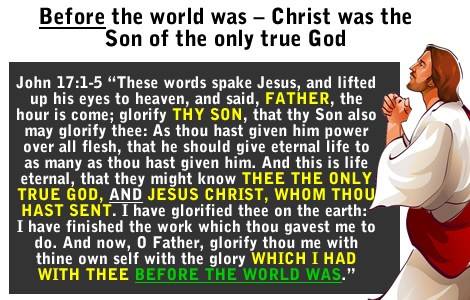 Jesus Son of God before the world was
